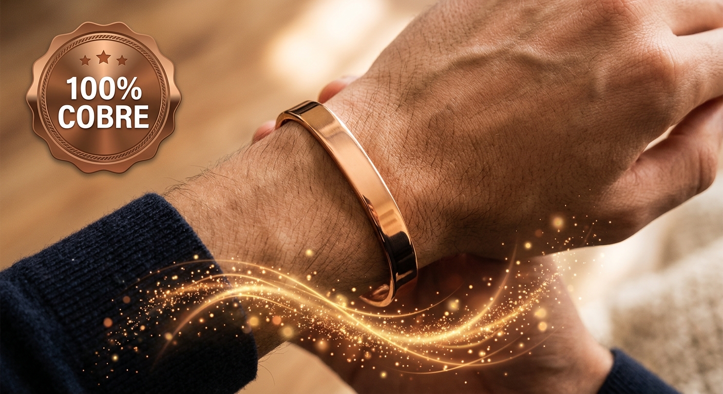Pulseira de Cobre Maciço Ionizese 100% Puro